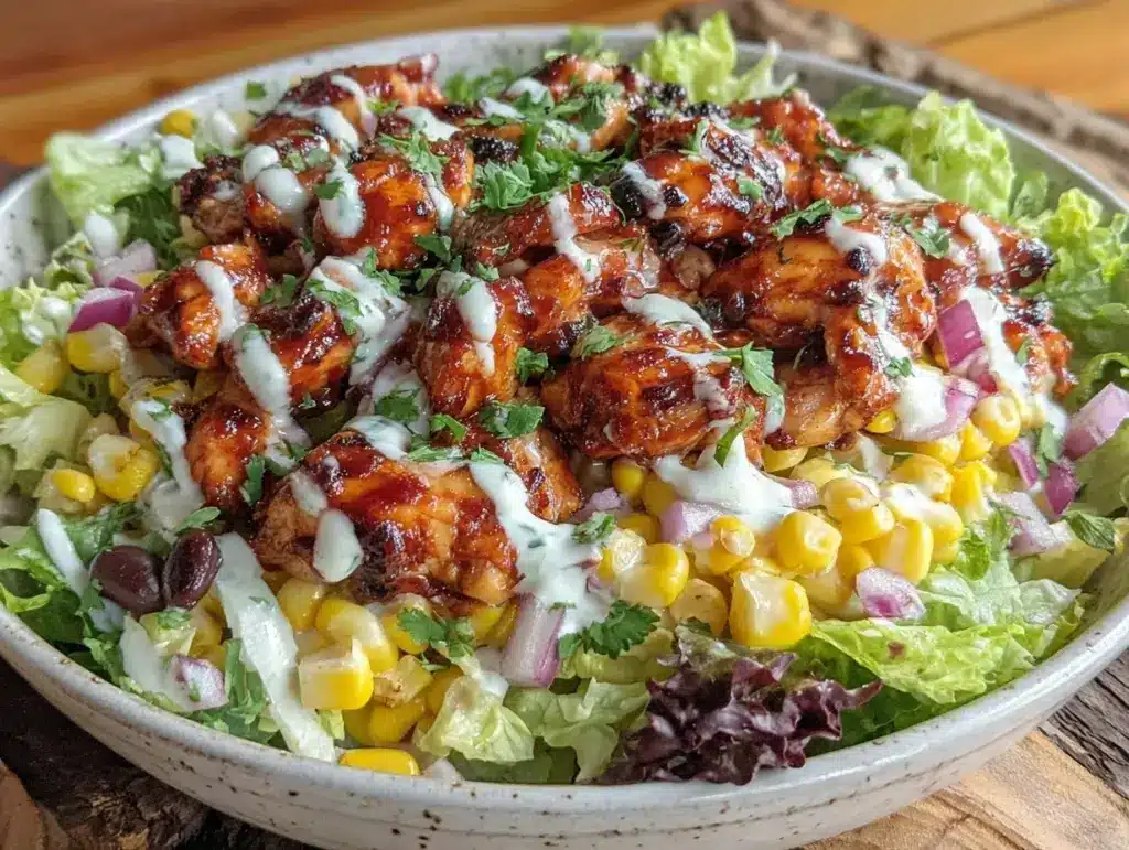 easy BBQ chicken salad - featured image
