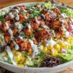 easy BBQ chicken salad - featured image