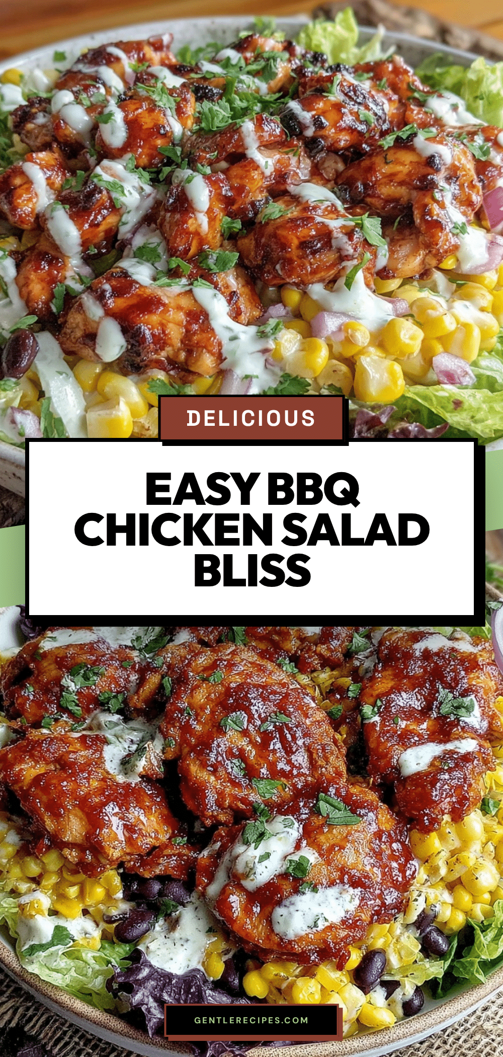 Easy BBQ Chicken Salad Recipe with Creamy Ranch Dressing in 20 Minutes 5 easy BBQ chicken salad recipe
