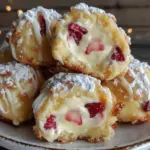 easy oven strawberry shortcake truffles - featured image