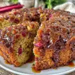 easy rhubarb cake recipe - featured image