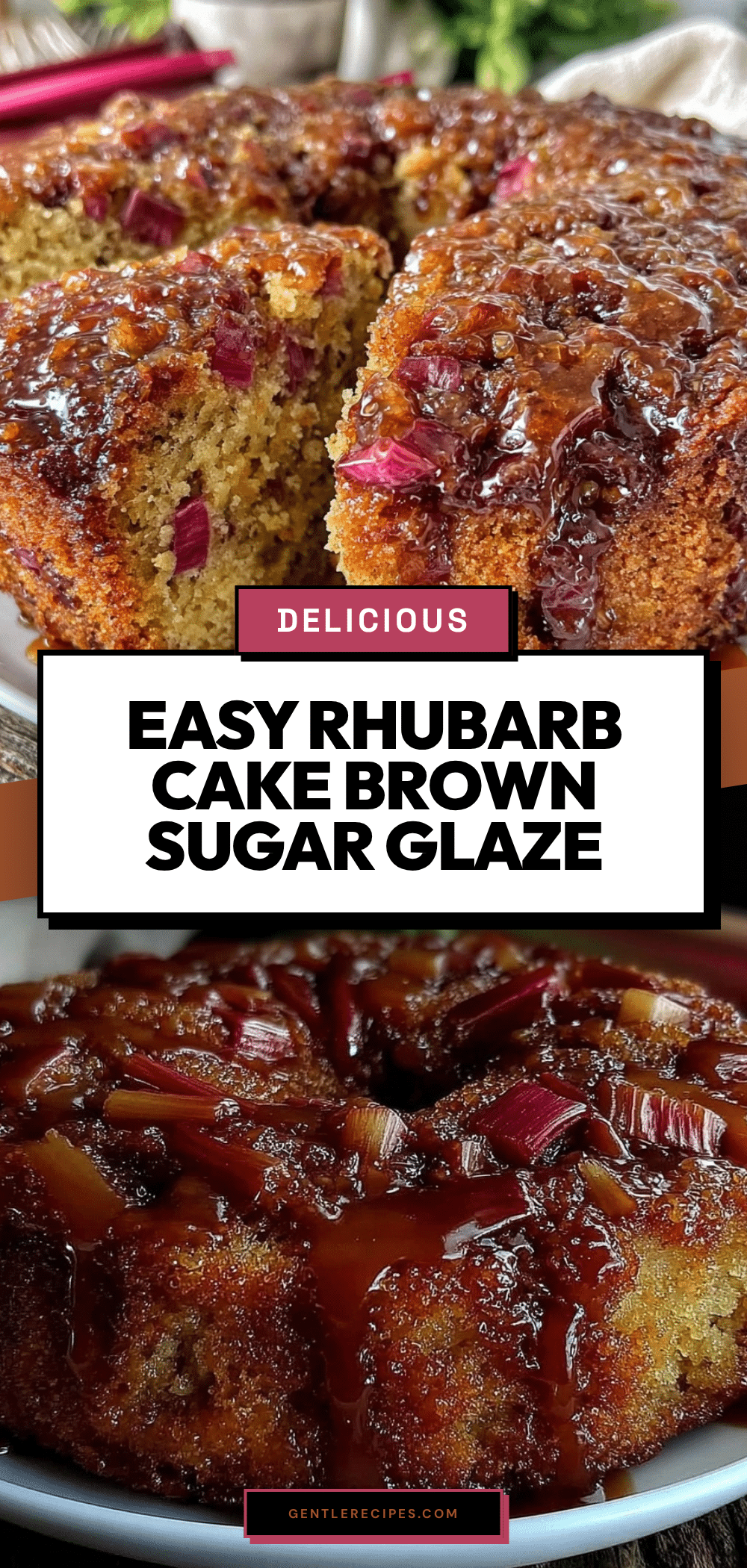 Easy Rhubarb Cake Recipe with Brown Sugar Glaze Ready in 45 Minutes 5 easy rhubarb cake recipe recipe