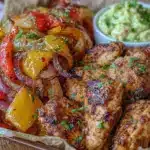 easy sheet pan chicken fajitas - featured image
