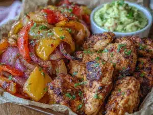 Home 4 easy sheet pan chicken fajitas - featured image