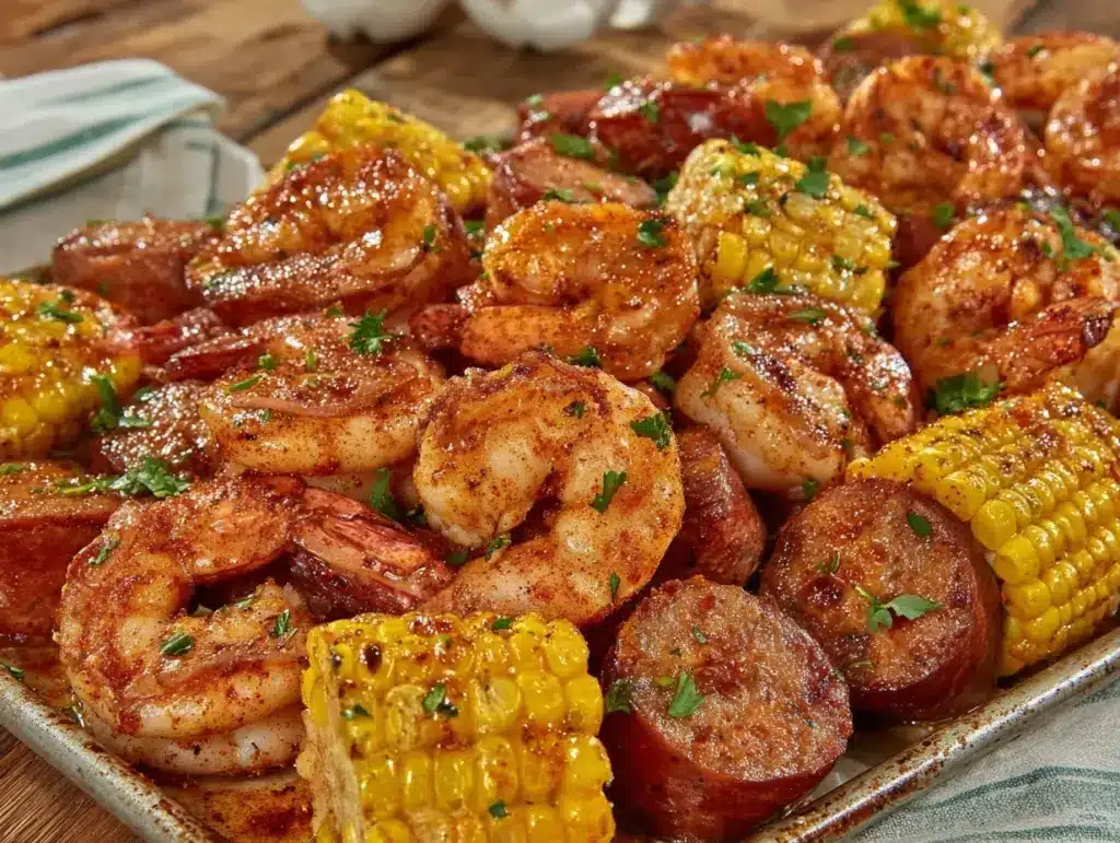 Home 1 easy sheet pan shrimp boil - featured image