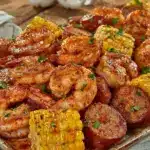 easy sheet pan shrimp boil - featured image