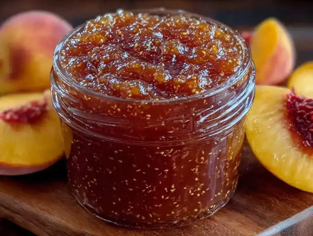 fresh peach jam recipe - featured image