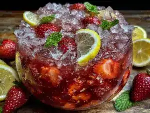 Home 5 frozen strawberry lemonade slushie punch - featured image