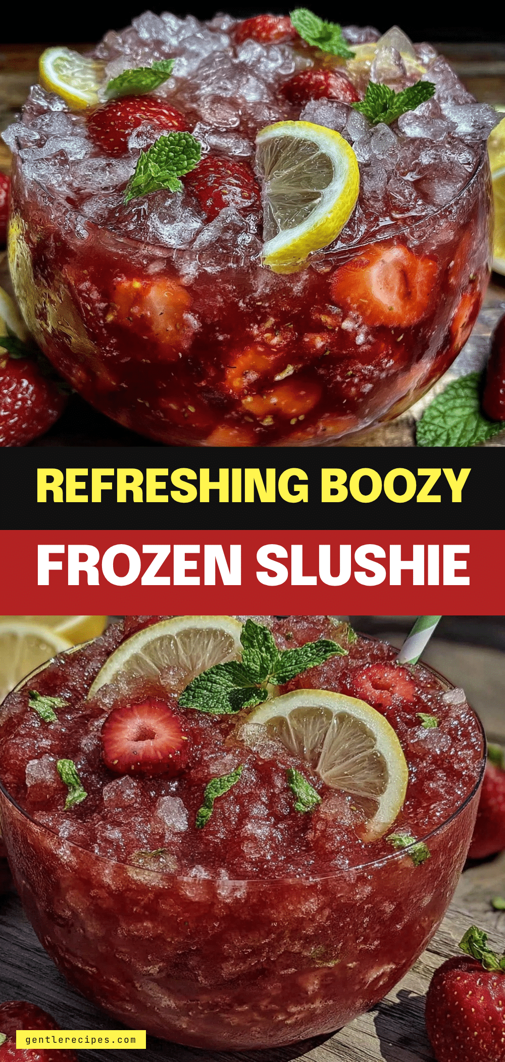 Frozen Strawberry Lemonade Slushie Punch Recipe Easy Refreshing Summer Drink 5 frozen strawberry lemonade slushie punch recipe