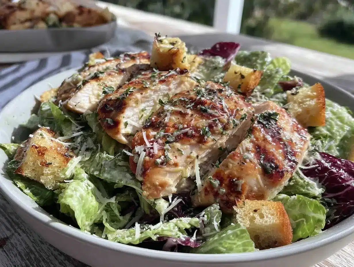 Grilled Chicken Caesar Salad Recipe Easy 15 Minute Meal Idea 4 Grilled Chicken Caesar Salad preparation steps