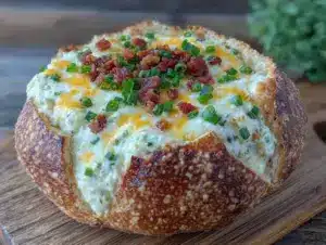 Home 7 grilled jalapeño popper dip in bread bowl - featured image