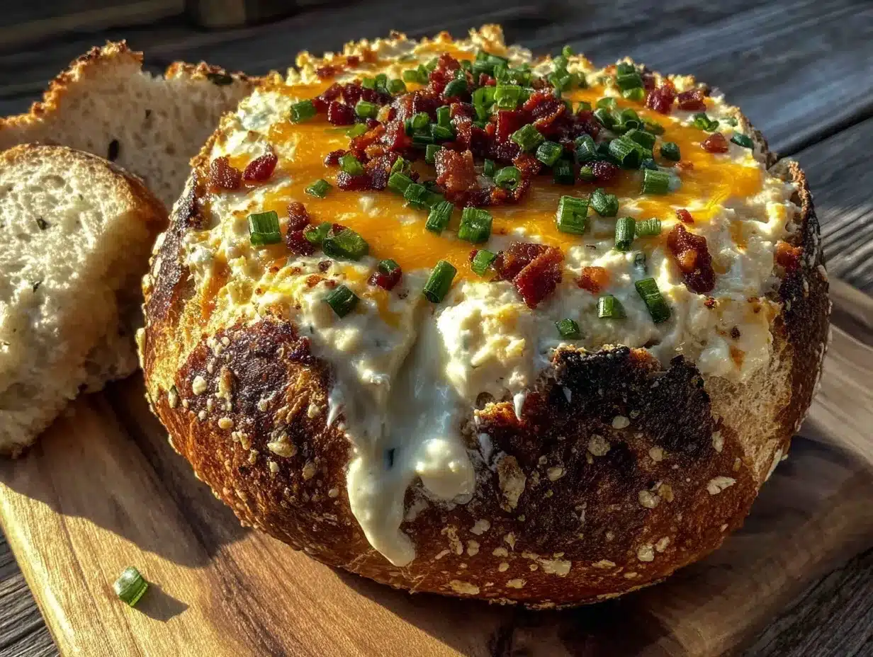 Grilled Jalapeño Popper Dip in Bread Bowl Easy Recipe Ready in 30 Minutes 4 grilled jalapeño popper dip in bread bowl preparation steps