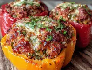 Home 5 healthy high-protein turkey stuffed bell peppers - featured image