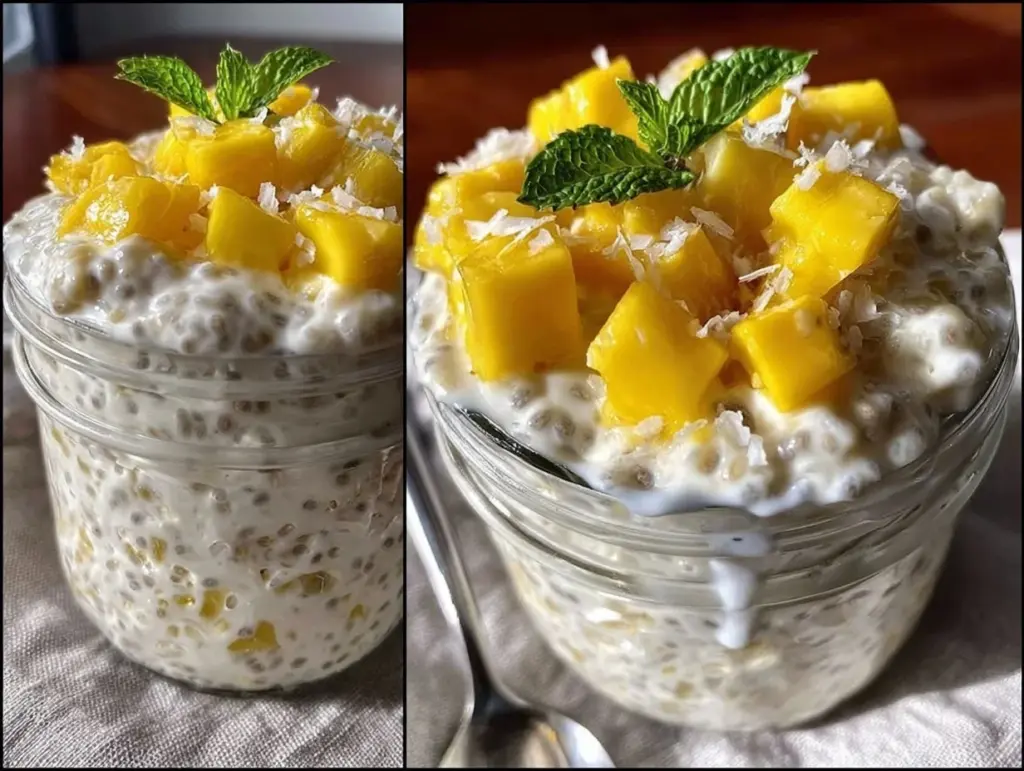Home 2 healthy overnight chia seed pudding with mango - featured image