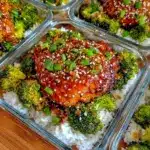 healthy teriyaki chicken rice bowls - featured image