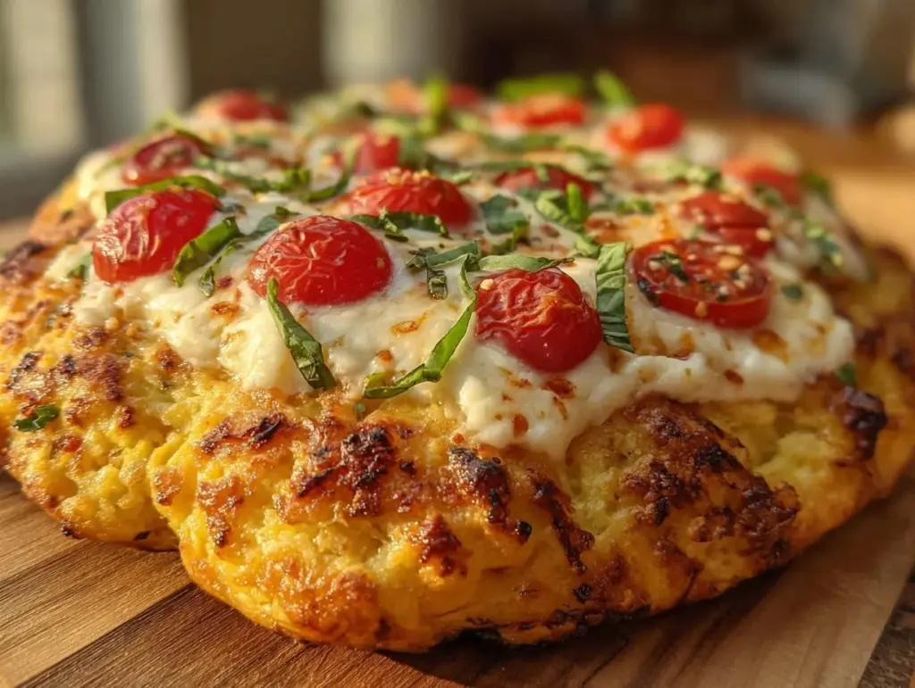high-protein cottage cheese flatbread pizza - featured image