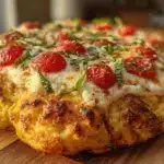 high-protein cottage cheese flatbread pizza - featured image