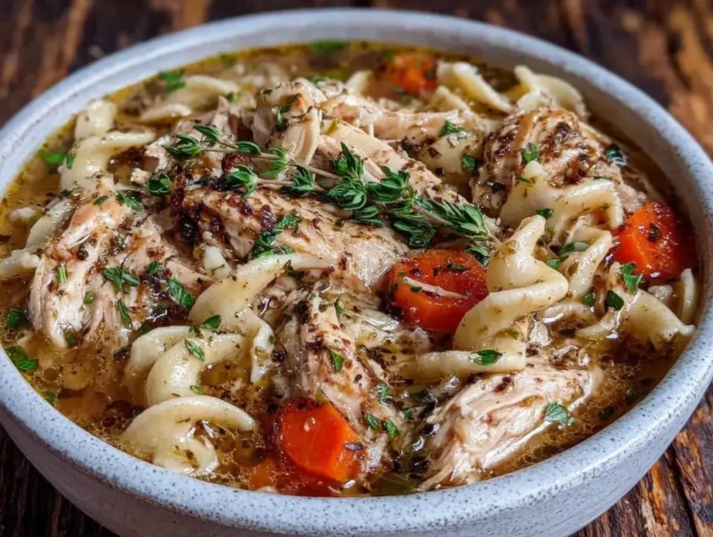 homemade chicken noodle soup - featured image