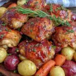 honey balsamic chicken thighs - featured image