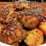 honey garlic chicken sweet potato recipe - featured image