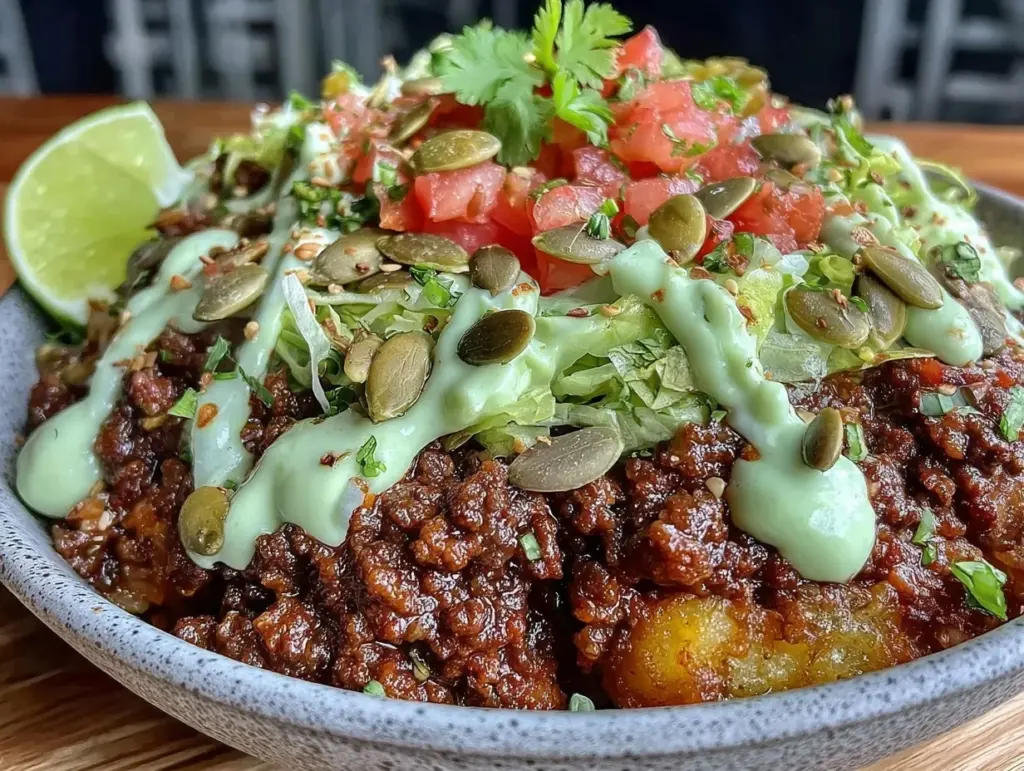Home 2 keto ground beef taco bowl - featured image