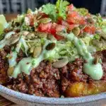 keto ground beef taco bowl - featured image