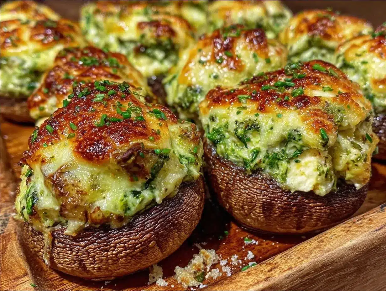 Keto Spinach Artichoke Stuffed Mushrooms Easy Cheesy Party Bites Recipe 4 keto spinach artichoke stuffed mushrooms preparation steps