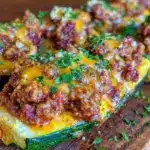 keto stuffed zucchini boats - featured image