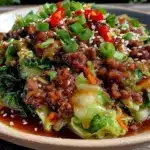 low-carb egg roll in a bowl - featured image