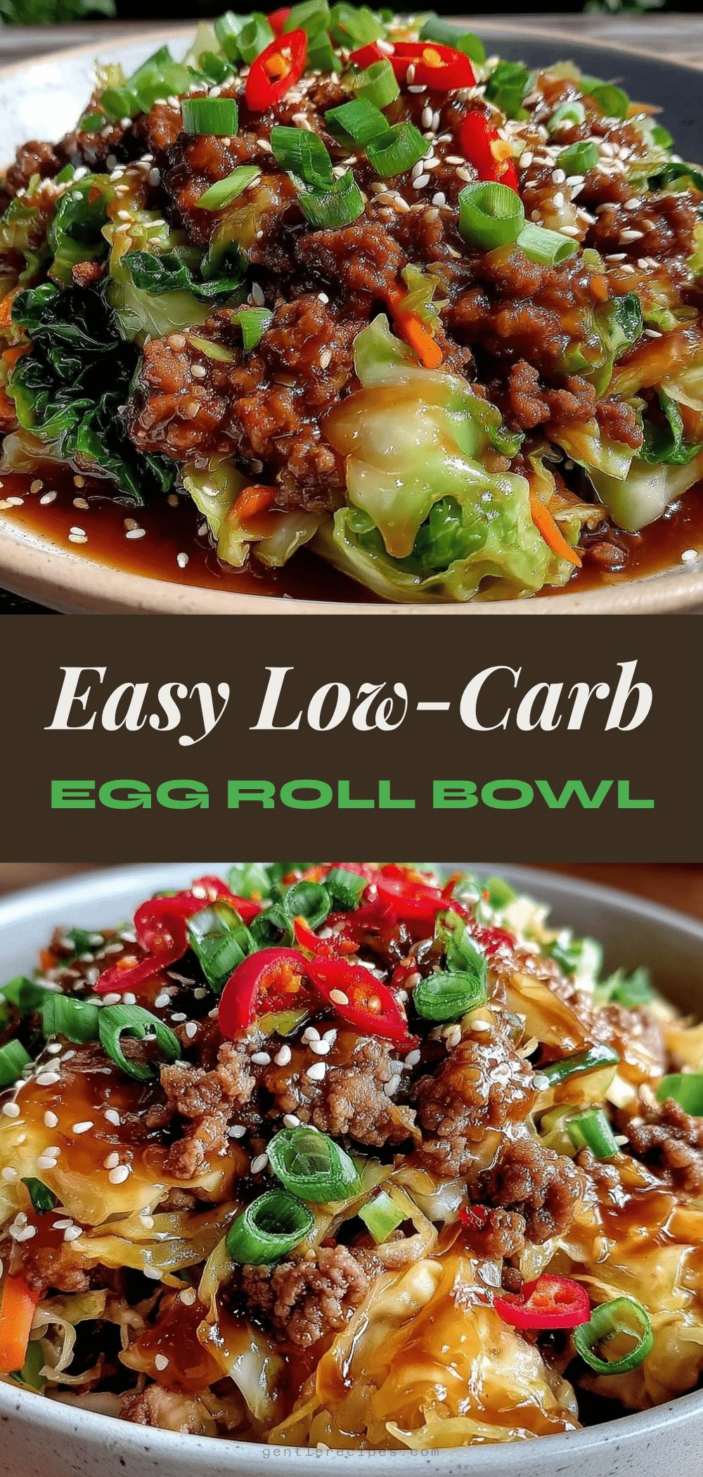 Low-Carb Egg Roll in a Bowl Recipe with Ginger Sesame Sauce Ready Fast 5 low-carb egg roll in a bowl recipe