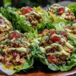 low-carb turkey lettuce wrap tacos - featured image