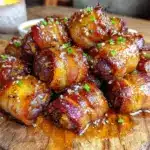 maple glazed bacon-wrapped dates - featured image