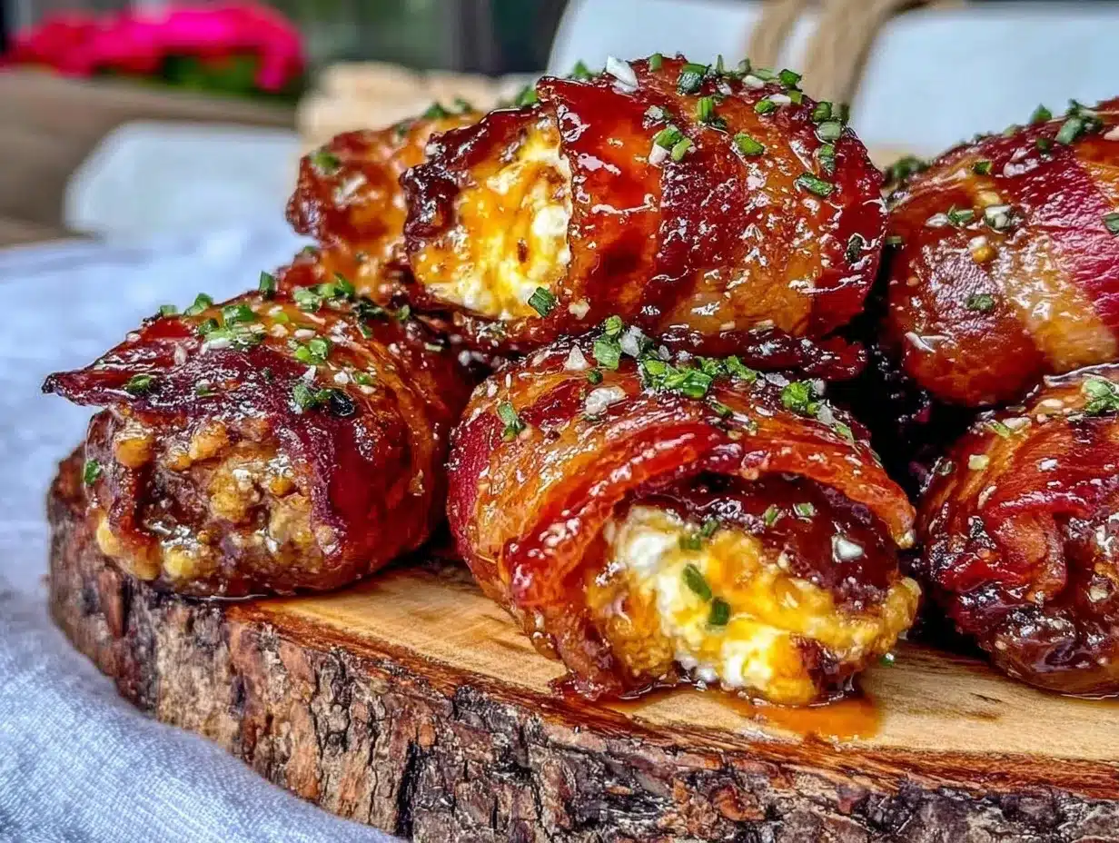 Maple Glazed Bacon-Wrapped Dates with Goat Cheese Easy Entertaining Recipe 4 maple glazed bacon-wrapped dates preparation steps