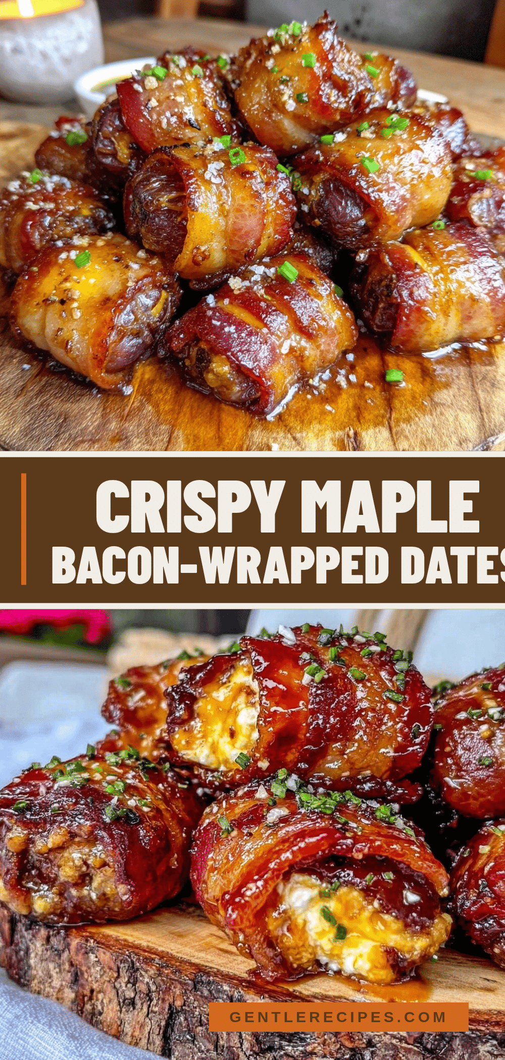 Maple Glazed Bacon-Wrapped Dates with Goat Cheese Easy Entertaining Recipe 5 maple glazed bacon-wrapped dates recipe