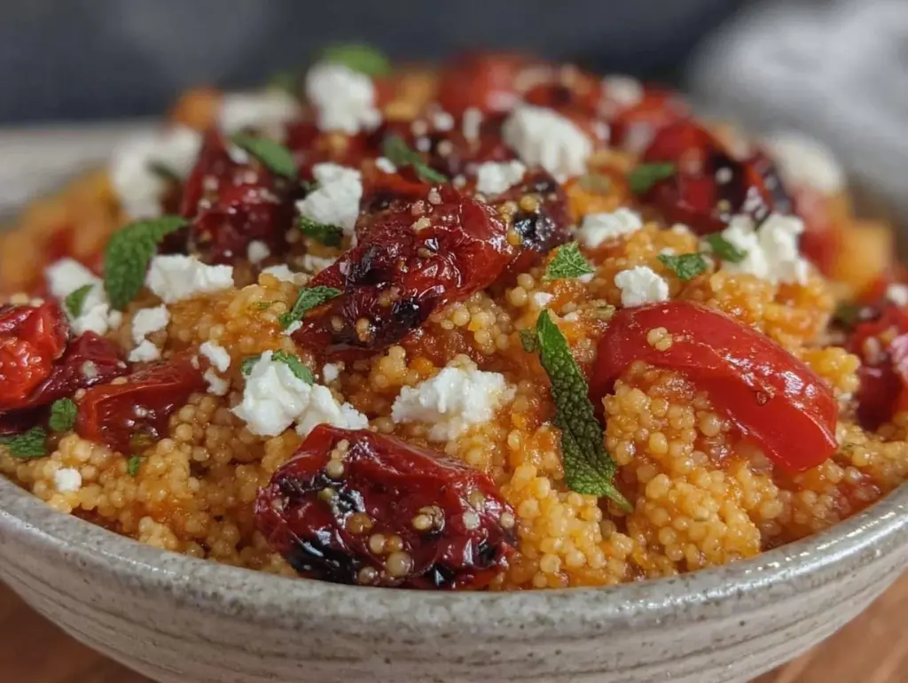 Mediterranean couscous salad with feta - featured image
