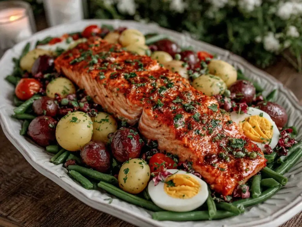 Mediterranean salmon Niçoise salad - featured image