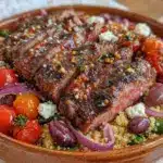 Mediterranean steak bowl - featured image