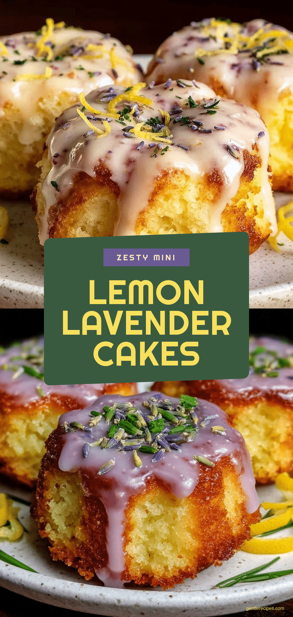 Mini Lemon Cakes With Lavender Glaze Easy Recipe Ready in 30 Minutes 5 mini lemon cakes with lavender glaze recipe