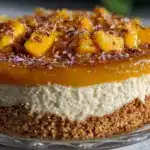 no-bake mango cheesecake - featured image