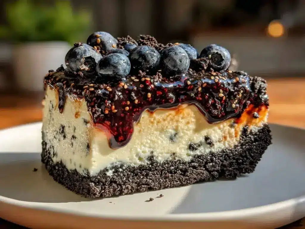 no-bake patriotic Oreo cheesecake - featured image