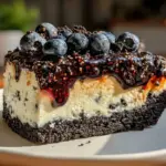 no-bake patriotic Oreo cheesecake - featured image