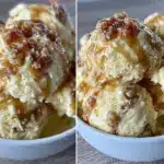 no-churn peach ice cream - featured image