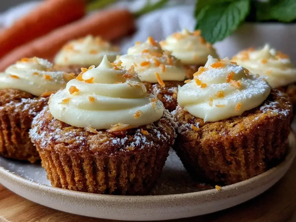 one-bowl carrot cake muffins - featured image