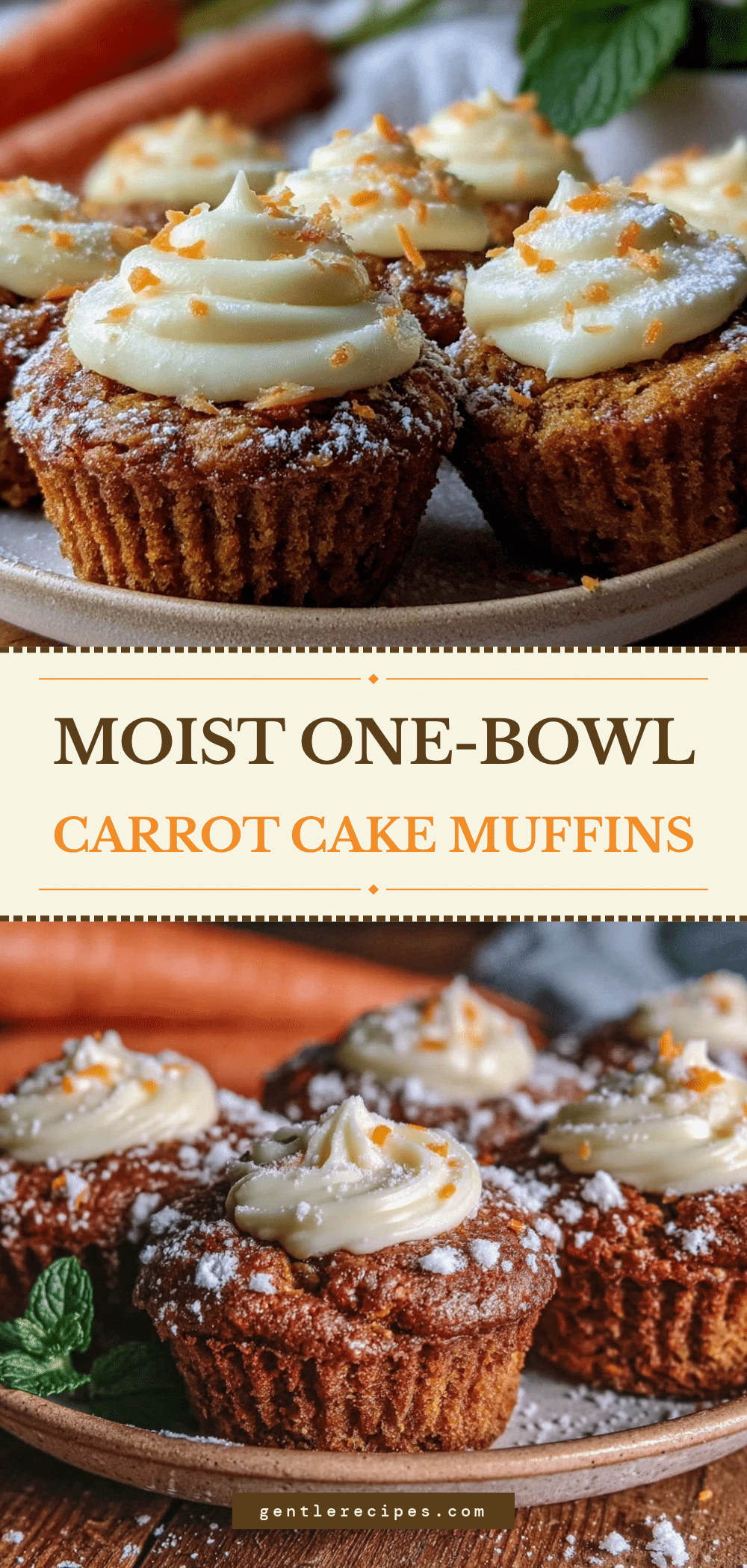 One-Bowl Carrot Cake Muffins Recipe Easy Moist Muffins in 35 Minutes 5 one-bowl carrot cake muffins recipe