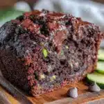 one-bowl double chocolate zucchini bread - featured image