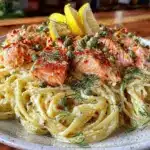 one-pan creamy dill salmon pasta - featured image
