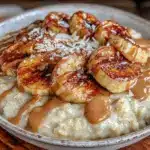 overnight steel-cut oats with caramelized banana - featured image