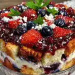 patriotic berry trifle - featured image