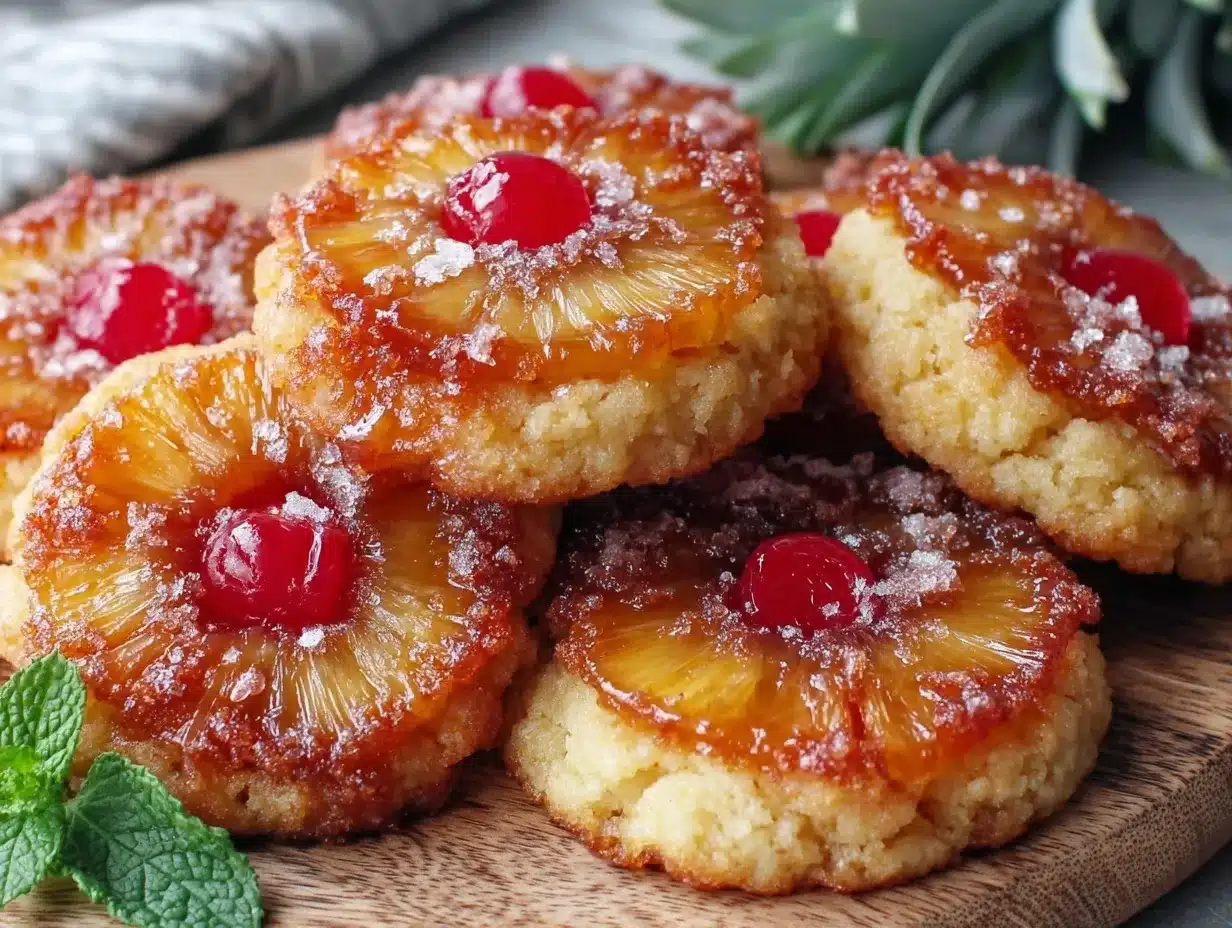 Easy Pineapple Upside Down Sugar Cookies Recipe with Perfect Caramelized Topping 4 pineapple upside down sugar cookies preparation steps