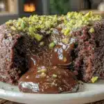 pistachio chocolate lava cakes - featured image